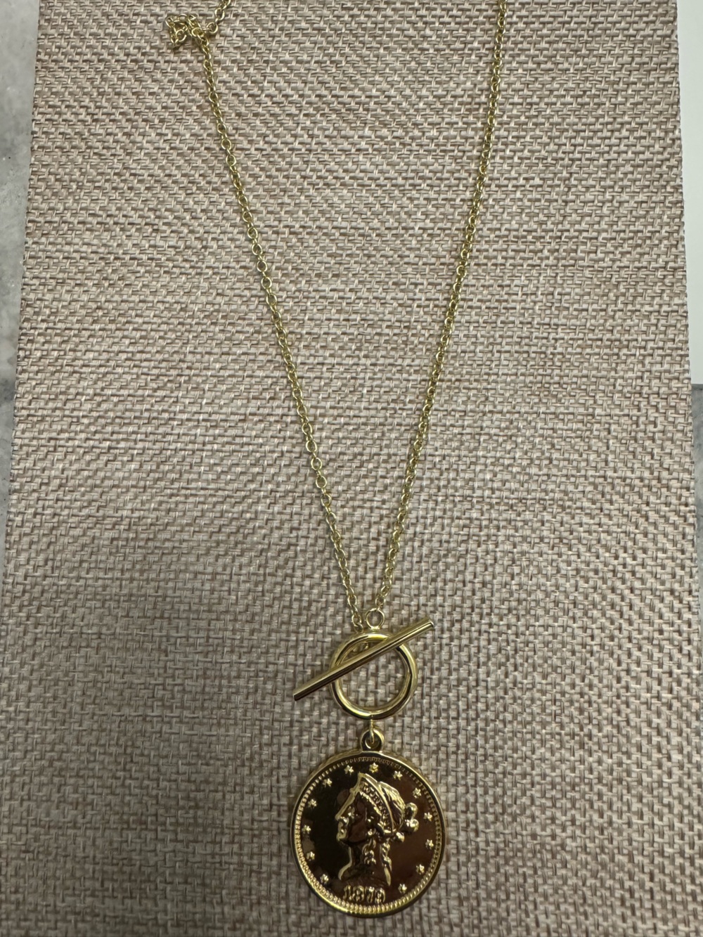 Uncommon James Gold Coin Toggle Pendant Necklace